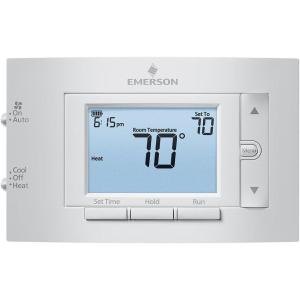 Emerson 1F83C-11PR Conventional (1H/1C) Programmable Thermostat, White(1F83C-11PR (new model))